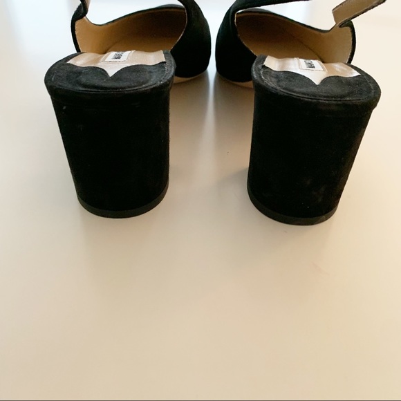 Manolo Blahnik Allurasa Suede Block Heel Singback 50mm - Picture 9 of 12